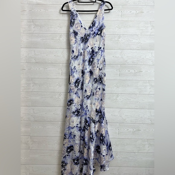 Alex Evening Women’s Purple Floral Sleeveless Tea Length Dress. Size 8 - Picture 2 of 8